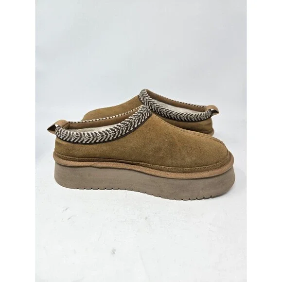 Koolaburra by UGG Burree Womens Slippers Sz 8 Chessnut Platform Shoe - Picture 7 of 9